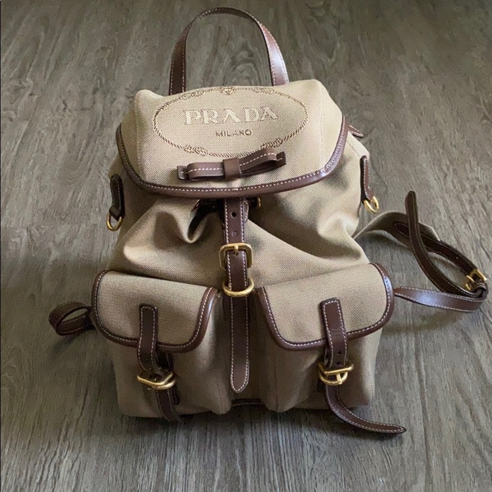 Prada Jacquard Backpack